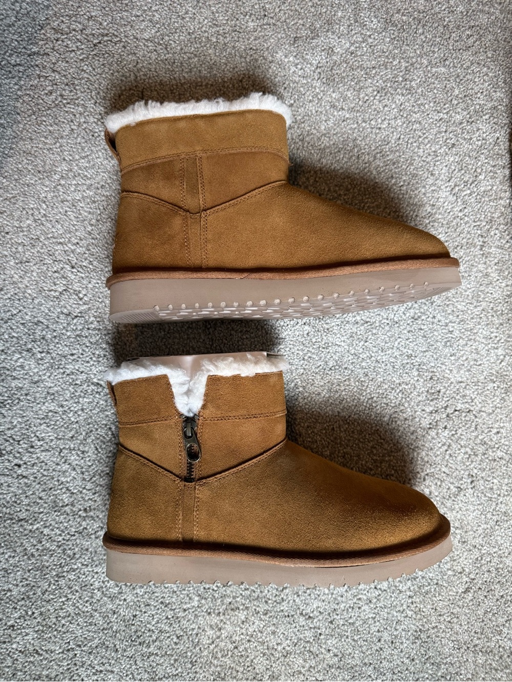 Koolaburra by UGG Short Aribel Mini Boots Chestnut Size 9 - Picture 10 of 16